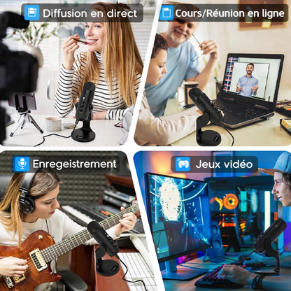 Micro USB Haomuren pour PC & Mac – Streaming, Gaming & Podcast