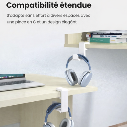 Support Casque Gaming avec Bras Pivotant 360°