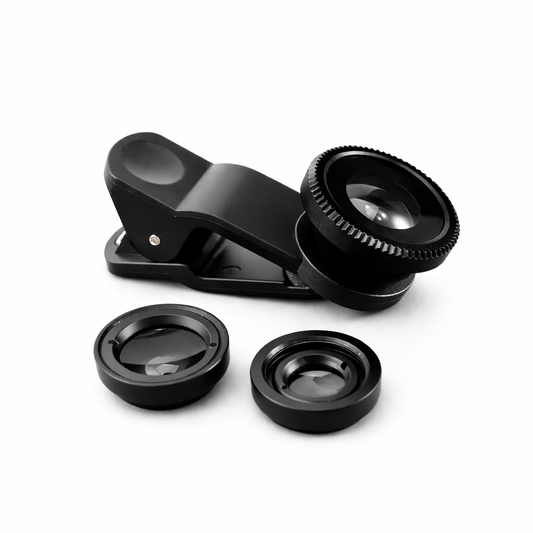 Objectif 3 en 1 pour smartphone – Fisheye, Grand Angle & Macro avec clip
