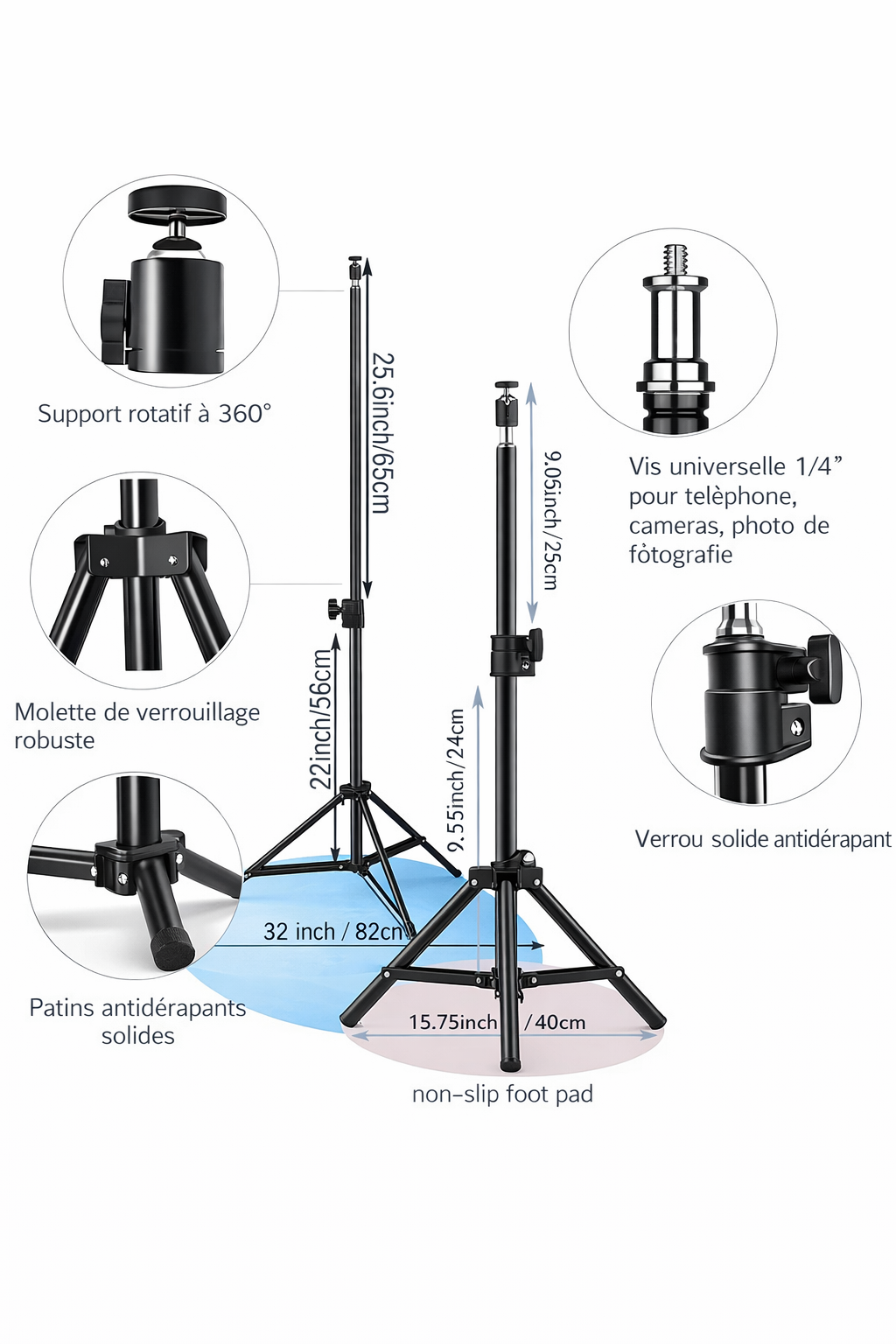 Éclairage Softbox Photo Pro avec Trépied