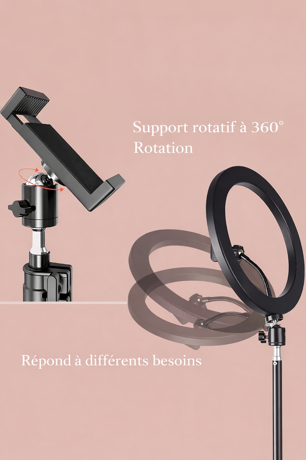 LED Selfie Ring Light avec Trépie