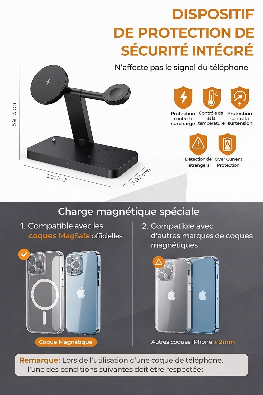 Chargeur sans fil 4 en 1 200W Super Fast