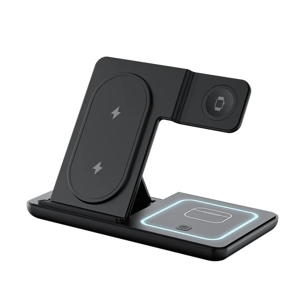 Chargeur Sans Fil 3-en-1 Pliable 30 W avec LED