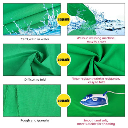 Fond studio premium en coton – vert, noir, blanc et gris