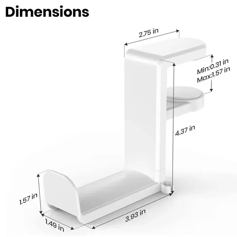 Support Casque Gaming avec Bras Pivotant 360°