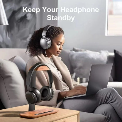 Support Casque Universel Bois & Aluminium