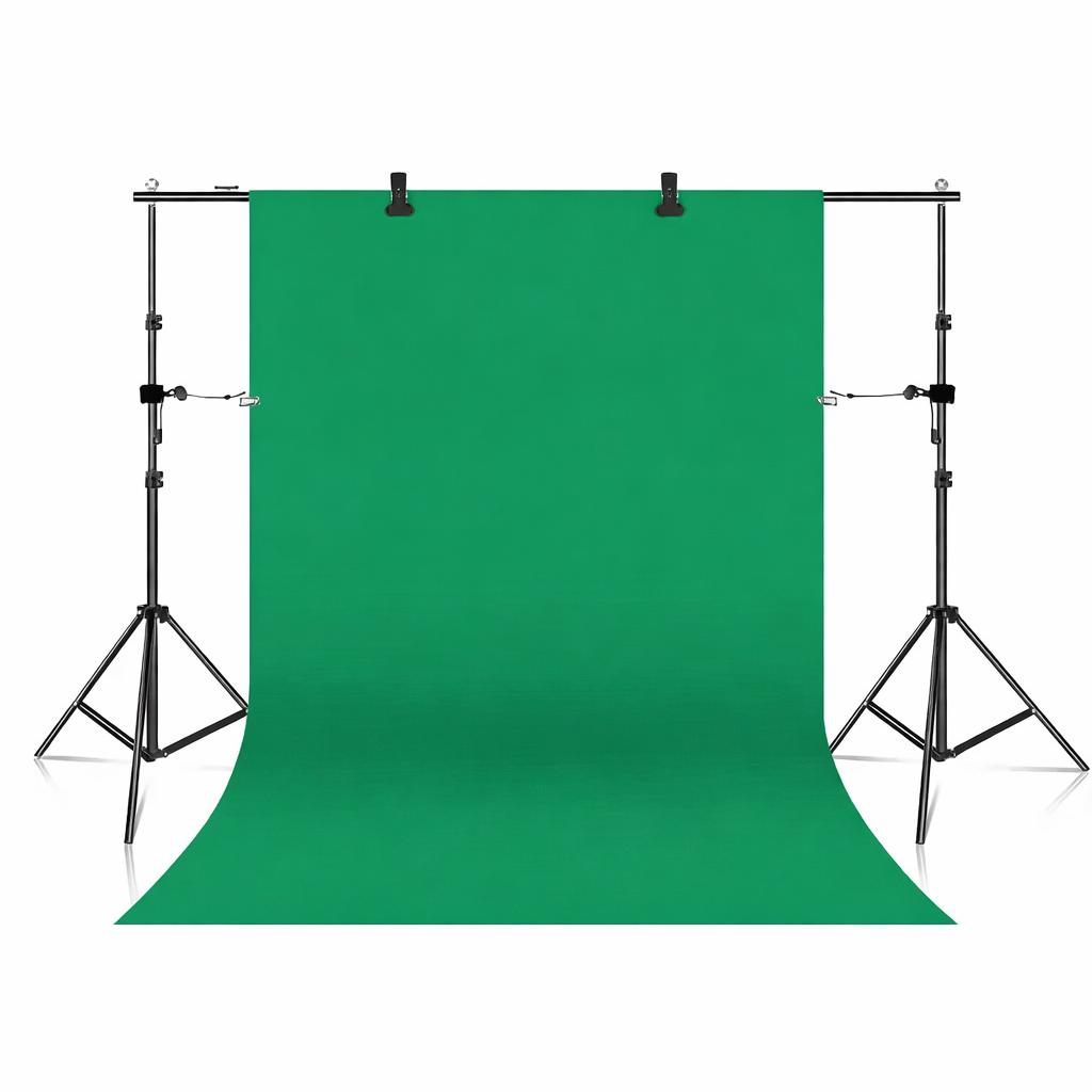 Fond studio premium en coton – vert, noir, blanc et gris